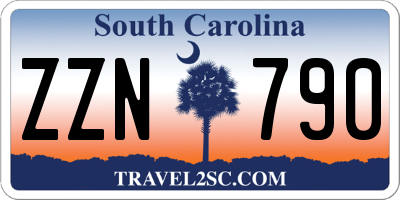 SC license plate ZZN790