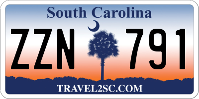 SC license plate ZZN791