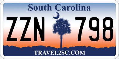 SC license plate ZZN798