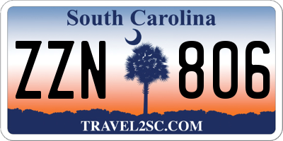 SC license plate ZZN806