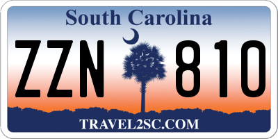 SC license plate ZZN810