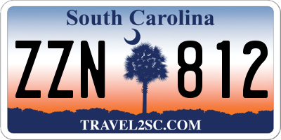 SC license plate ZZN812