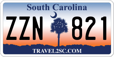 SC license plate ZZN821
