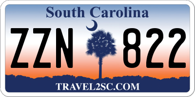 SC license plate ZZN822