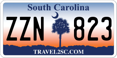 SC license plate ZZN823