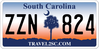 SC license plate ZZN824