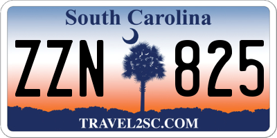SC license plate ZZN825