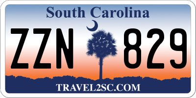 SC license plate ZZN829
