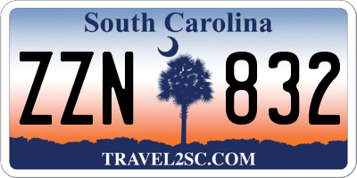 SC license plate ZZN832