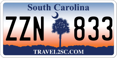 SC license plate ZZN833