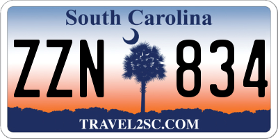 SC license plate ZZN834