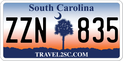 SC license plate ZZN835