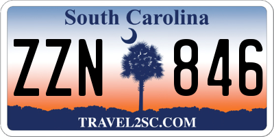 SC license plate ZZN846