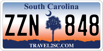 SC license plate ZZN848