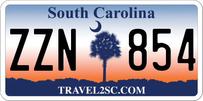 SC license plate ZZN854