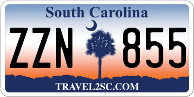 SC license plate ZZN855