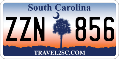 SC license plate ZZN856