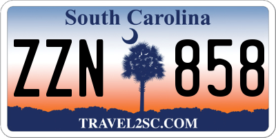 SC license plate ZZN858