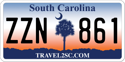 SC license plate ZZN861