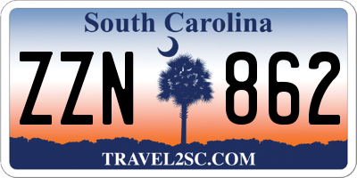 SC license plate ZZN862