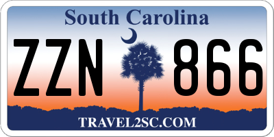 SC license plate ZZN866