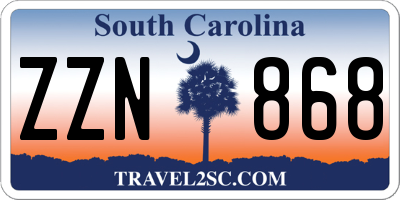 SC license plate ZZN868