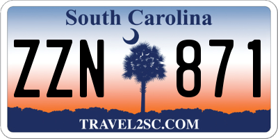 SC license plate ZZN871