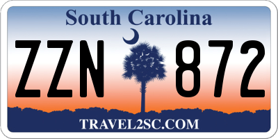 SC license plate ZZN872