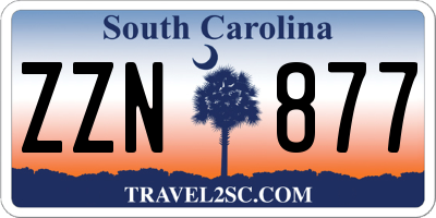 SC license plate ZZN877