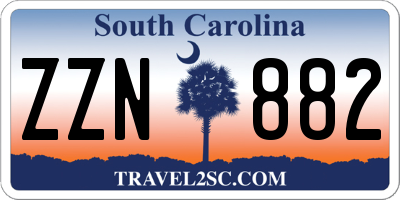 SC license plate ZZN882