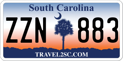 SC license plate ZZN883