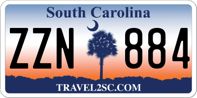 SC license plate ZZN884