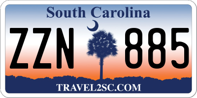 SC license plate ZZN885