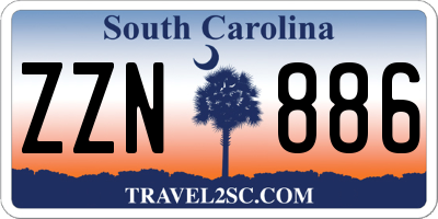 SC license plate ZZN886