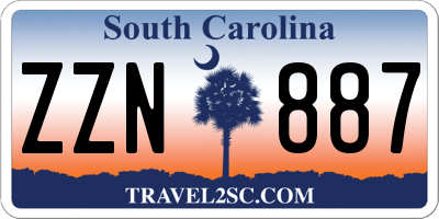 SC license plate ZZN887