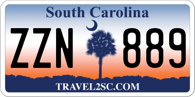 SC license plate ZZN889
