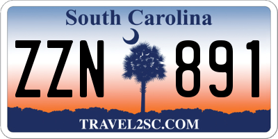 SC license plate ZZN891