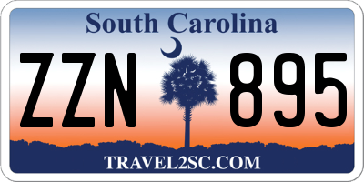 SC license plate ZZN895