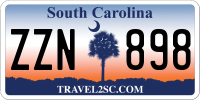 SC license plate ZZN898