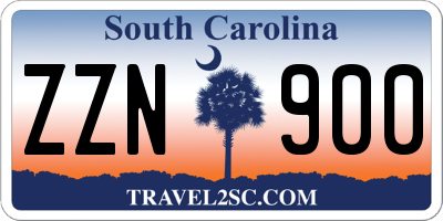 SC license plate ZZN900