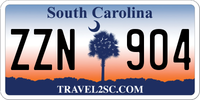 SC license plate ZZN904