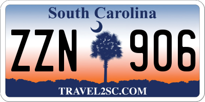 SC license plate ZZN906