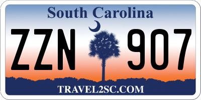 SC license plate ZZN907