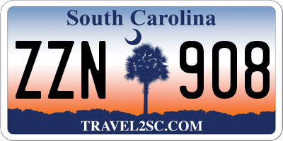 SC license plate ZZN908