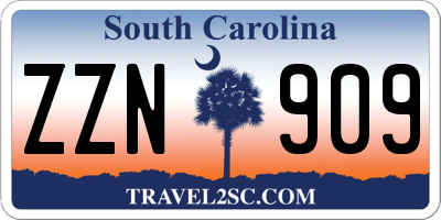 SC license plate ZZN909