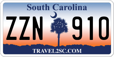 SC license plate ZZN910