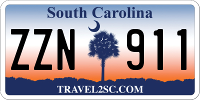 SC license plate ZZN911
