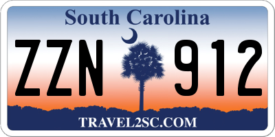 SC license plate ZZN912