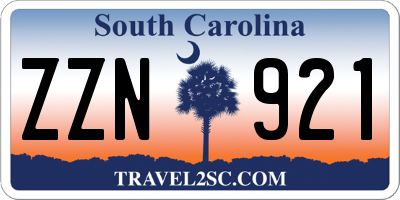 SC license plate ZZN921