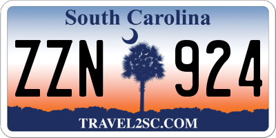 SC license plate ZZN924